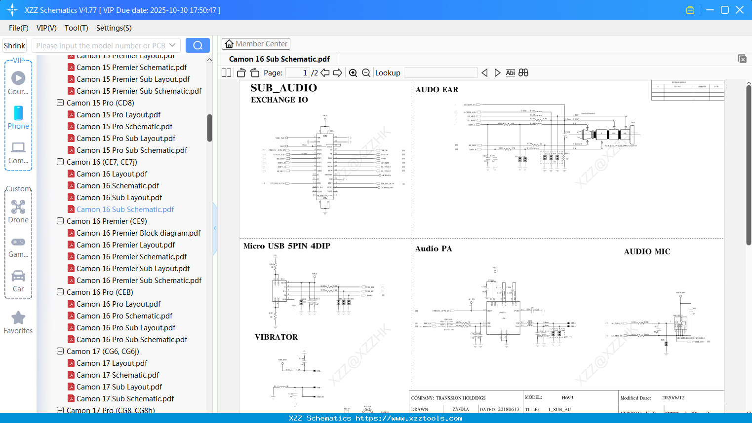 Tecno Camon 16 Sub Schematic
